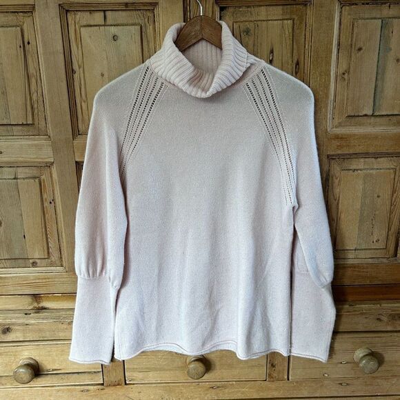 IMMA Medium Pale Pink Cashmere Sweater Turtleneck Knit - Picture 1 of 12